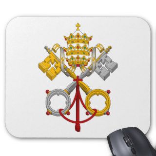Emblem of the Papacy Official Pope Symbol Coat Mouse Pads