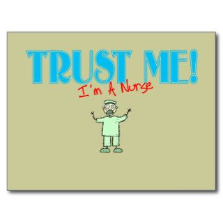 Trust Me I'm A Nurse stick RN Post Card