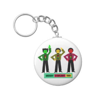 Moody Stoplight Trio Characters Key Chains