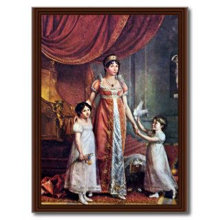 Portrait Of The Queen And Her Daughters Julia Bona Postcards