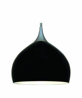 Prima Lighting 763 L0 F361 BK BK BC Rano Series LED Pendant with Black Glass Shade   Ceiling Pendant Fixtures  