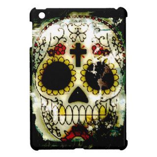 Day of the Dead Sugar Skull Grunge Design iPad Mini Covers