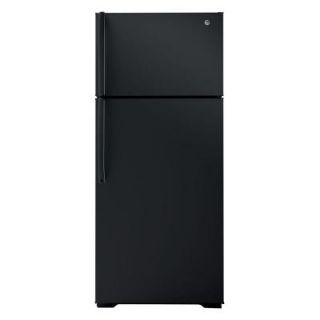 GE 18.1 cu. ft. Top Freezer Refrigerator in Black GTH18GBDBB