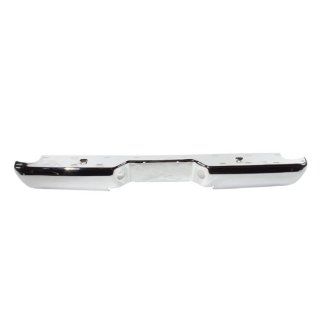 CarPartsDepot, Rear Step Bumper Chrome Face Bar Assembly Styleside Gray Pads, 364 18178 20 FO1101143 FO1101143 Automotive