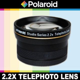 Polaroid Studio Series 2.2X High Definition Telephoto Lens, Includes Lens Pouch and Cap Covers For The Olympus Evolt E 30, E 300, E 330, E 410, E 420, E 450, E 500, E 510, E 520, E 600, E 620, E 1, E 3, E 5 Digital SLR Cameras Which Have Any Of These ( 35m