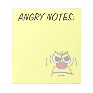 Angry Smiley Face Grumpey Memo Note Pads