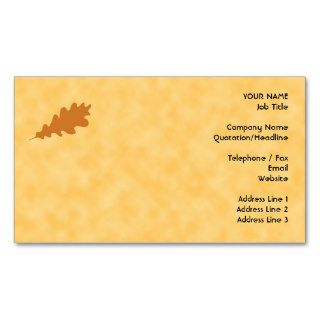 Brown Oak Leaf Design. Business Cards
