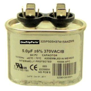 CAPACITOR 5 MFD 370 VAC OVAL ONETRIP PARTS DIRECT REPLACEMENT FOR TRANE AMERICAN STANDARD OEM PART CPT00072   Vehicle Amplifier Capacitors  