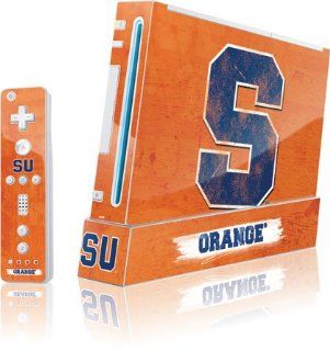 Syracuse University   Syracuse University Distressed Logo   Wii (Includes 1 Controller)   Skinit Skin  Sports Fan Video Game Accessories  Sports & Outdoors