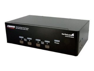 StarTech 4 Port Dual DVI USB KVM Switch w/ Audio & USB Hub   KVM / audio / USB switch   4 port   Computers & Accessories