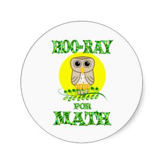 Hoo Ray for Math Stickers