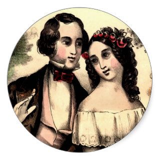 Vintage Couple Valentine Sticker