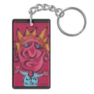 love you this much rectangle acrylic key chain