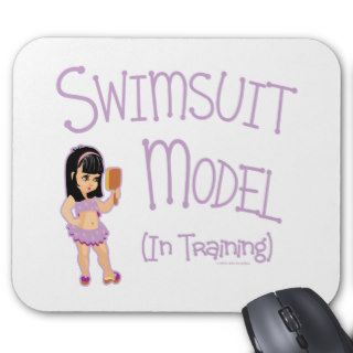 Cute Girls Swimsuit Model In Training Mouse Pads