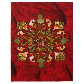 Red Hanukkah Mandala Jigsaw Puzzles