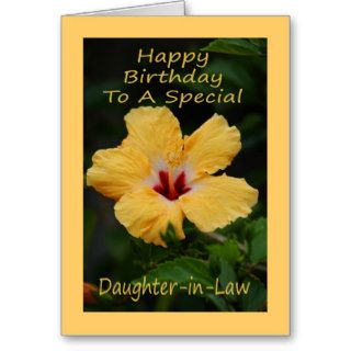 Happy Birthday to a Special Daughter in law Greeting Cards