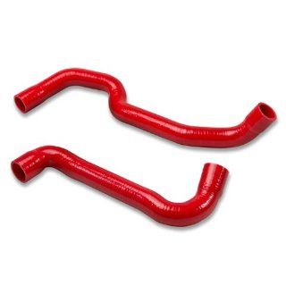 RH E30 RD, 3 Ply 4mm Radiator Heater Coolant Red Replacemnt Silicone Hoses 1.375" Inlet Inner Diameter Automotive