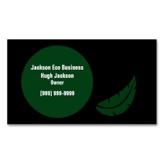 Green Leaf Business Card Template