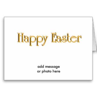 HAPPY EASTER Gold Text Design Greeting Card