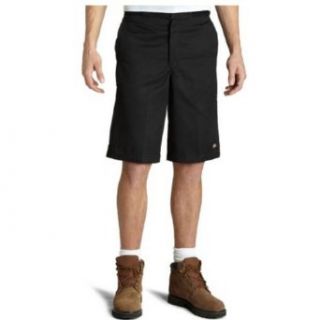 Dickies Occupational Workwear LR337BK Cotton Relaxed Fit Men's Industrial Cargo Short with Metal Tack Closure, Black
