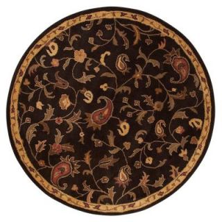 Stafford Black/Gold 7 ft. 9 in. Round Area Rug 0373470210