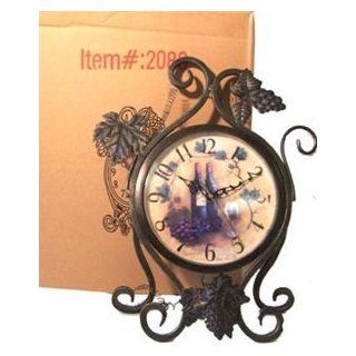 2088 Ubach Castiron Metal Wired Wall Clock 14" Kitchen & Dining