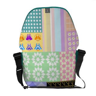 Fun Pastel Quilt Pattern Courier Bags