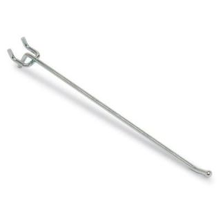Everbilt 10 lb. 10 in. Zinc Plated Steel Single Straight Peg Hook for 1/4 in. Pegboard 18037