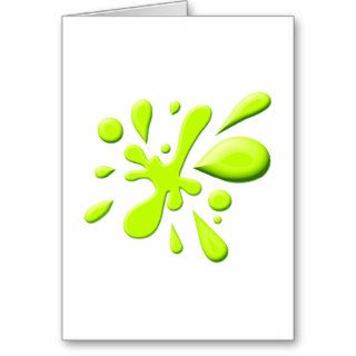 Green Paint Splodge Greeting Card