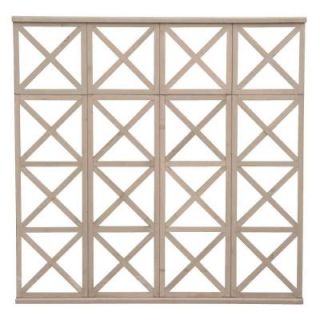 Yardistry 1.5 in. x 78.5 in. x 6.45 ft. Four High Decorative X Panel YM11544