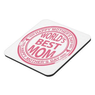 Mother's Day rubber stamp effect Coaster