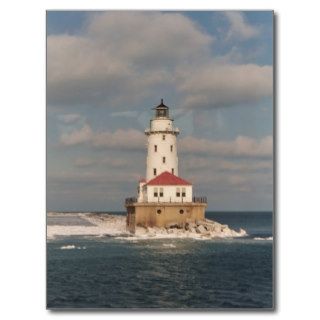 Lake Michigan Lighthouse Post Card