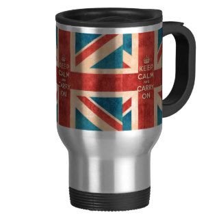 Keep Calm and Carry On Vintage Union Jack Flag Mug