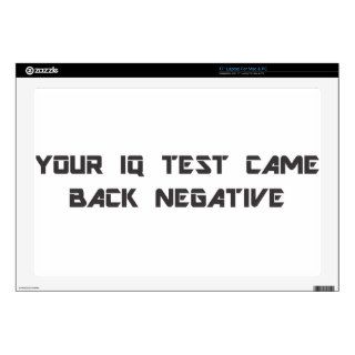 Your IQ test came back negative. Laptop Decal