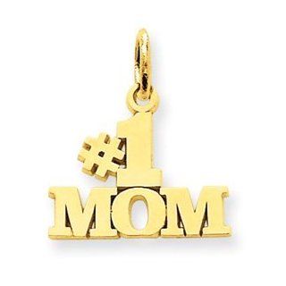 14k Gold #1 Mom Charm Jewelry