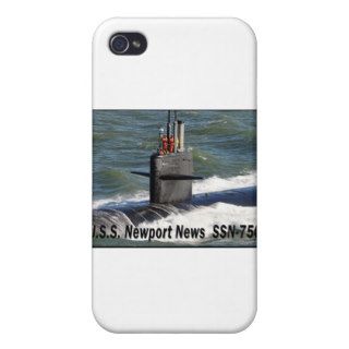ZAZ448 USS NEWPORT NEWS SSN 750 iPhone 4 COVERS