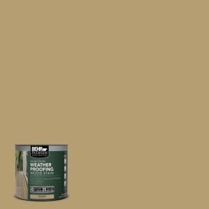 BEHR Premium 8 oz. #SC145 Desert Sand Solid Color Weatherproofing Wood Stain Sample 501116