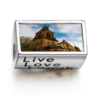 Soufeel Jewelry 925 Sterling Silver Travel Holy Ghost Church in Heidelberg Photo Live Love Laugh European Charms Fit Pandora Chamilia Troll Beads Bracelets Jewelry