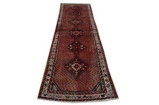 Hand Knotted Full Pile 3' X 10' Runner 100% Wool Red Old Persian Hamadan Rug, Sh2694  
