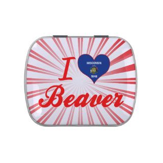 I Love Beaver, Wisconsin Jelly Belly Tins