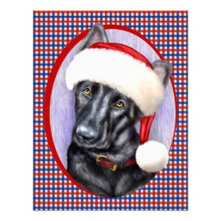 German Shepherd BLK Christmas Santa Pup Custom Invitation