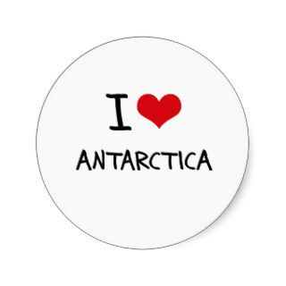 I Love Antarctica Round Sticker