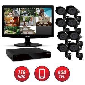 Defender Connected 8 Channel with Digital Video Recorder (8) CMOS Cameras IR with 19 in. LED Monitor 21181