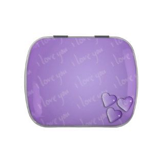 I Love You Purple Candy Tins