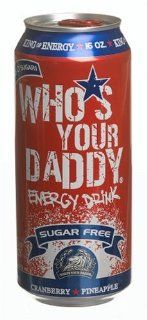 Who's Your Daddy Energy Drink, Sugar Free Cranberry Pineapple, 16 Ounce Cans (Pack of 24) Health & Personal Care