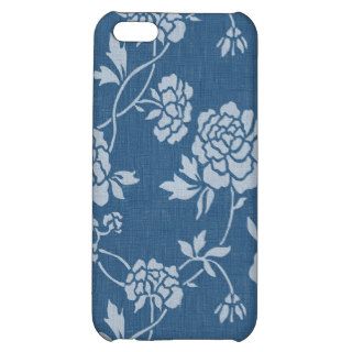 Blue Denim Roses iPhone 5C Cover