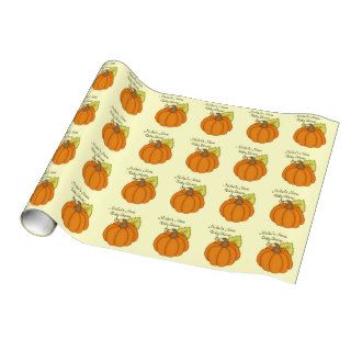 Personalized Pumpkin Baby Shower Gift Wrap