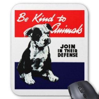 Vintage Animal Kindness Poster Mousepad