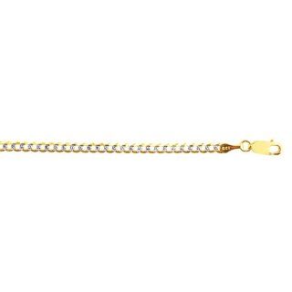 10k Pave Curb Chain Necklace   22 Inch   JewelryWeb Jewelry