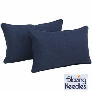 Blazing Needles Solid Color Rectangular Back Support Pillow (Set of 2) Blazing Needles Outdoor Cushions & Pillows
